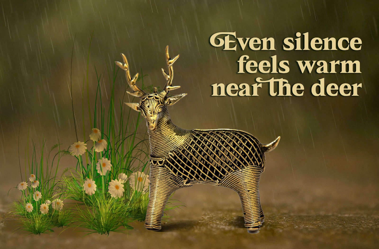 Even silence feels warm near the deer